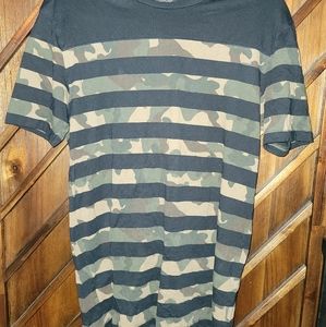 Zara man camo strip shirt